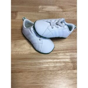 adidas Originals Unisex Baby Advantage Vs Sneaker White Green Crib Shoes size 2